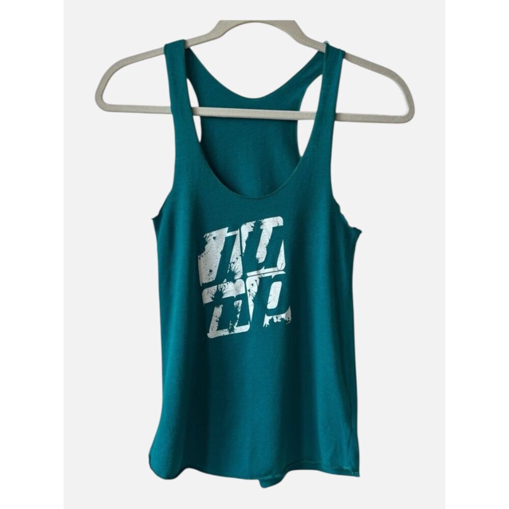 Jump Dance Convention Racerback Tank Top Teal Green Size XS
